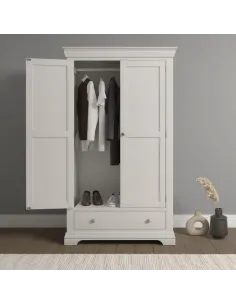 Bordeaux 2 Door Wardrobe - Ivory | Murphy Furniture