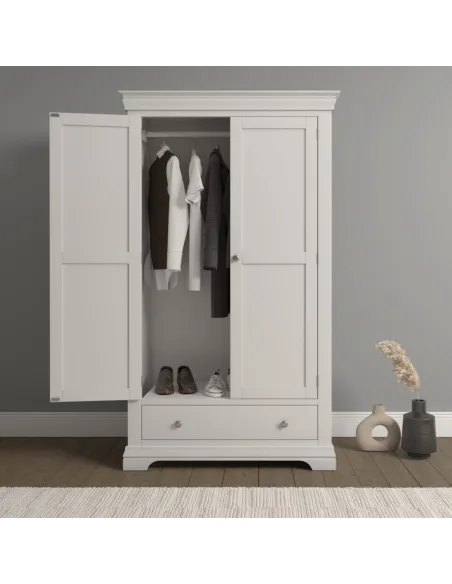 Bordeaux 2 Door Wardrobe - Ivory | Murphy Furniture
