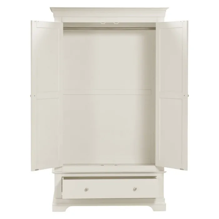Bordeaux 2 Door Wardrobe - Ivory | Murphy Furniture