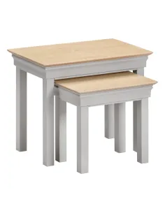 Bordeaux Nest Of 2 Tables - Pebble Grey/ | Murphy Furniture 2