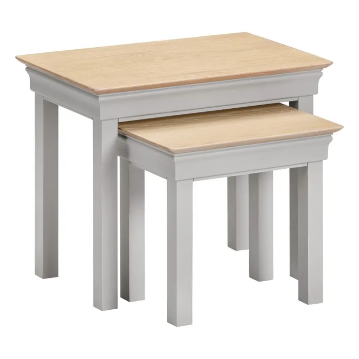Bordeaux Nest Of 2 Tables - Pebble Grey/ | Murphy Furniture
