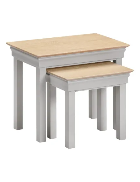 Bordeaux Nest Of 2 Tables - Pebble Grey/ | Murphy Furniture