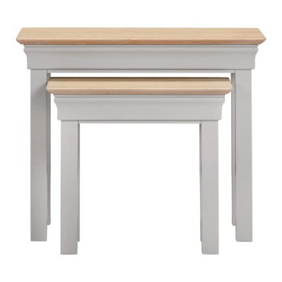 Bordeaux Nest Of 2 Tables - Pebble Grey/ | Murphy Furniture