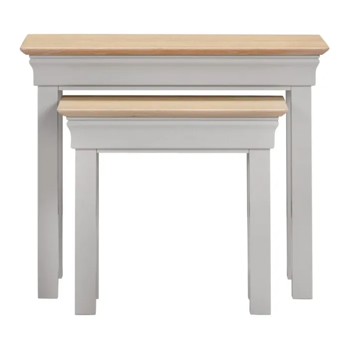 Bordeaux Nest Of 2 Tables - Pebble Grey/ | Murphy Furniture
