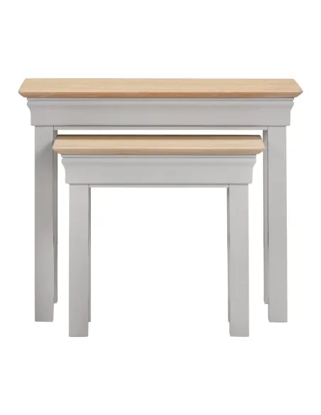 Bordeaux Nest Of 2 Tables - Pebble Grey/ | Murphy Furniture