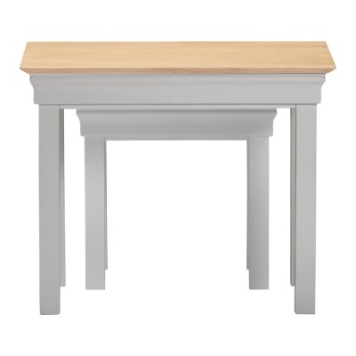 Bordeaux Nest Of 2 Tables - Pebble Grey/ | Murphy Furniture