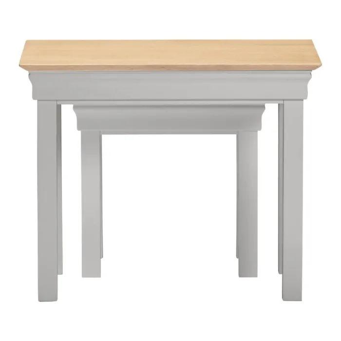 Bordeaux Nest Of 2 Tables - Pebble Grey/ | Murphy Furniture