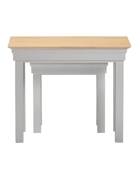 Bordeaux Nest Of 2 Tables - Pebble Grey/ | Murphy Furniture