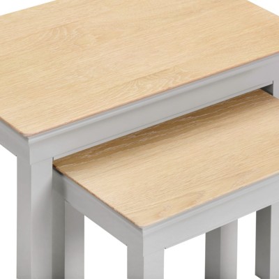 Bordeaux Nest Of 2 Tables - Pebble Grey/ | Murphy Furniture