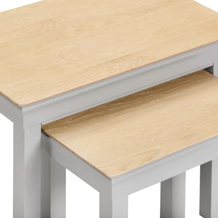 Bordeaux Nest Of 2 Tables - Pebble Grey/ | Murphy Furniture