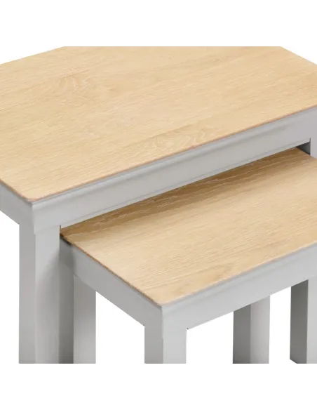 Bordeaux Nest Of 2 Tables - Pebble Grey/ | Murphy Furniture