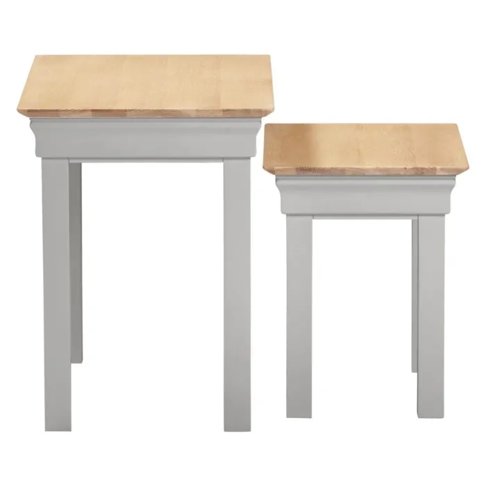 Bordeaux Nest Of 2 Tables - Pebble Grey/ | Murphy Furniture