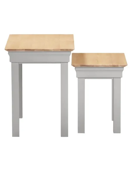 Bordeaux Nest Of 2 Tables - Pebble Grey/ | Murphy Furniture