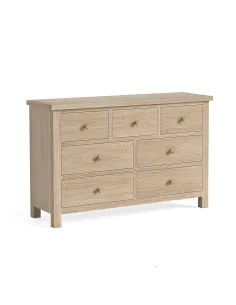 Turnberry 3 Over 4 Drawer Chest - Oak | Murphy Furniture