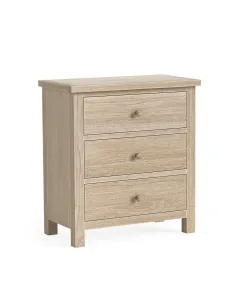 Turnberry 3 Drawer Chest - Oak | Murphy Furniture