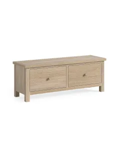 Turnberry Large 2 Drawer Bench - Oak | Murphy Furniture 2