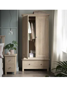 Turnberry Narrow Bedside Locker - Oak | Murphy Furniture 2