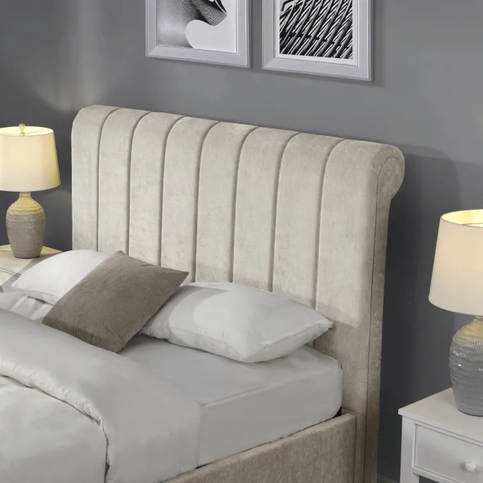 Carlow Side Gas Lift Bedframe - Beige | Murphy Furniture