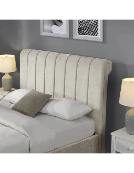 Carlow Side Gas Lift Bedframe - Beige | Murphy Furniture