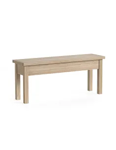 Turnberry Shallow Storage Bench - Oak | Murphy Furniture