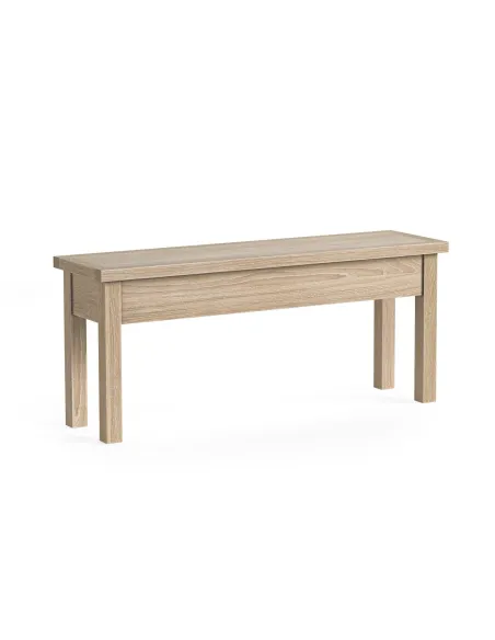 Turnberry Shallow Storage Bench - Oak | Murphy Furniture