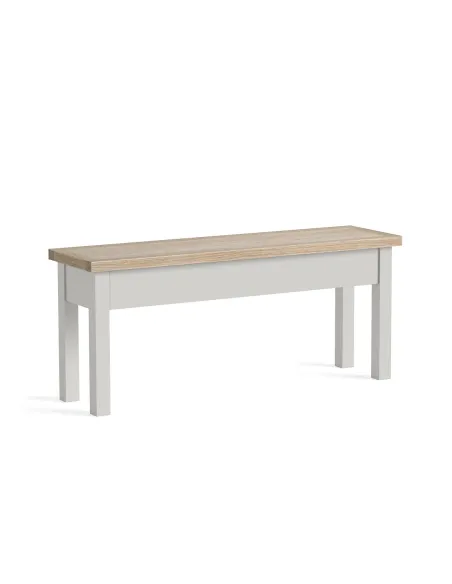 Turnberry Shallow Storage Bench - Grey | Murphy Furniture