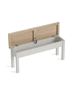 Turnberry Shallow Storage Bench - Grey | Murphy Furniture 2