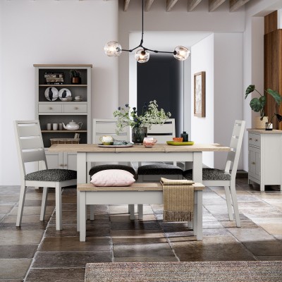 Turnberry Shallow Storage Bench - Grey | Murphy Furniture