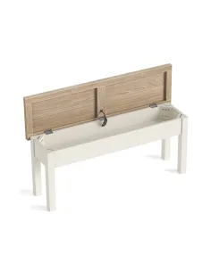 Turnberry Shallow Storage Bench - Coconut | Murphy Furniture 2