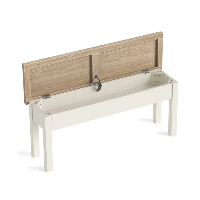 Turnberry Shallow Storage Bench - Coconut | Murphy Furniture