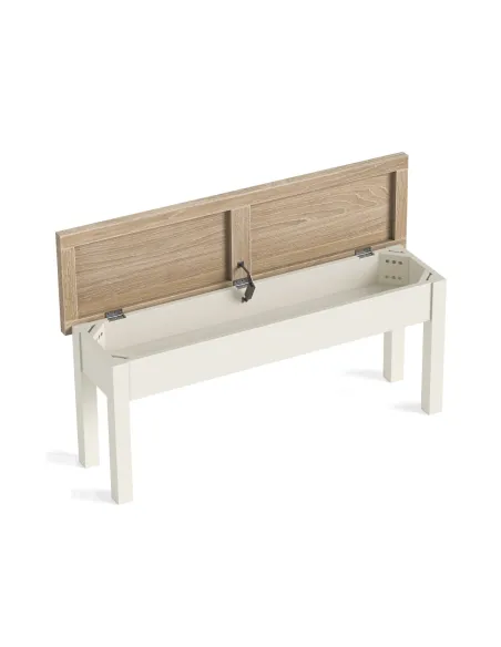 Turnberry Shallow Storage Bench - Coconut | Murphy Furniture