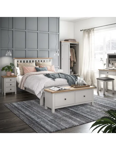 Turnberry Single Drawer Desk - Grey | Murphy Furniture