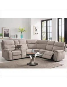 Avenue Power Corner Sofa - Beige | Murphy Furniture
