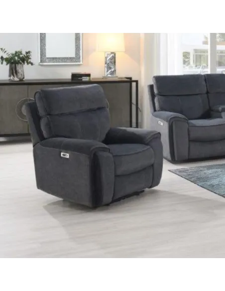 Avenue Electric Recliner Armchair - Grey | Murphy Furniture