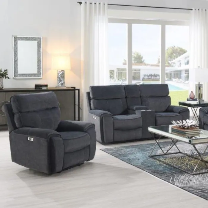 Avenue Electric Recliner Armchair - Grey | Murphy Furniture