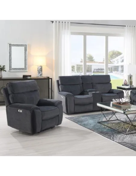 Avenue Electric Recliner Armchair - Grey | Murphy Furniture