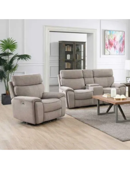 Avenue Electric Recliner Armchair - Beige | Murphy Furniture