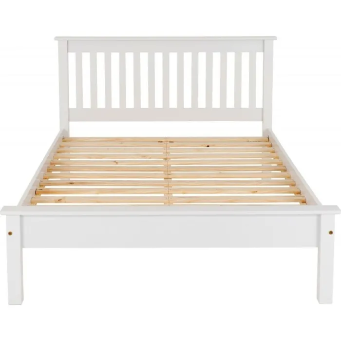 Monaco 4FT Low End Bedframe - White | Murphy Furniture