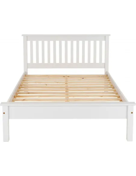 Monaco 4FT Low End Bedframe - White | Murphy Furniture