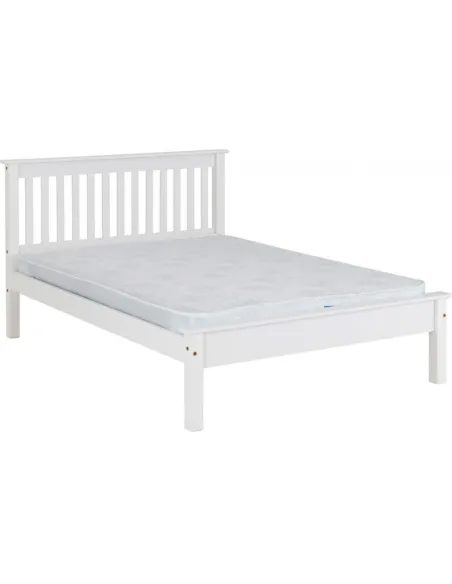 Monaco 4FT Low End Bedframe - White | Murphy Furniture