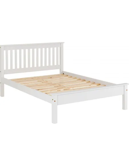 Monaco 4FT Low End Bedframe - White | Murphy Furniture