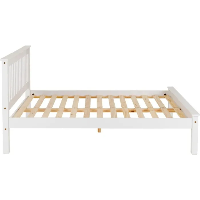 Monaco 4FT Low End Bedframe - White | Murphy Furniture