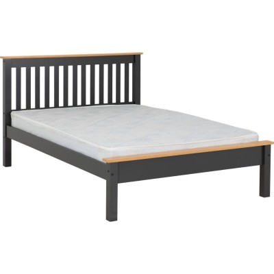 Monaco 5FT Low End Bed - Grey/Oak Effect | Murphy Furniture