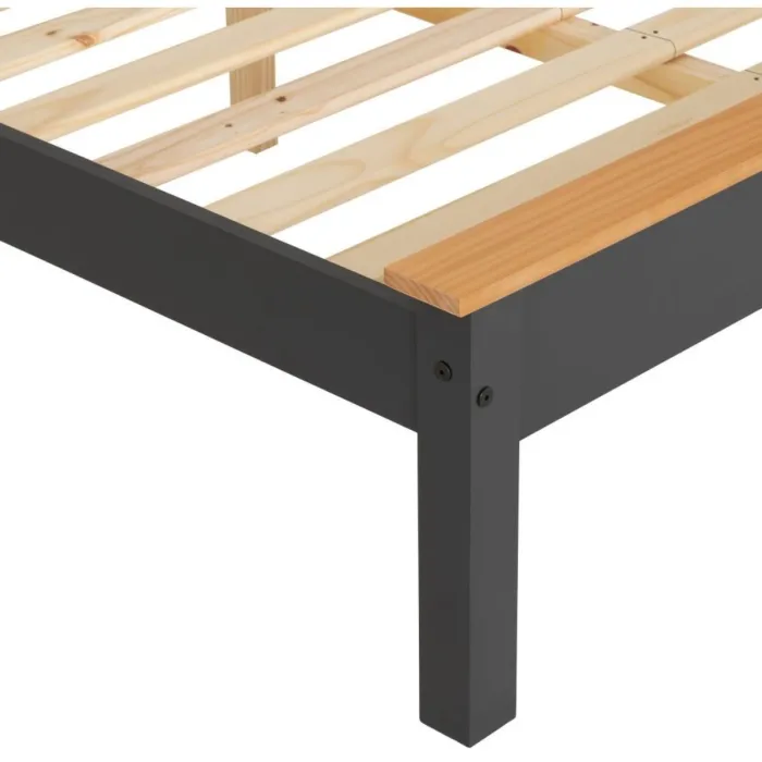 Monaco 5FT Low End Bed - Grey/Oak Effect | Murphy Furniture