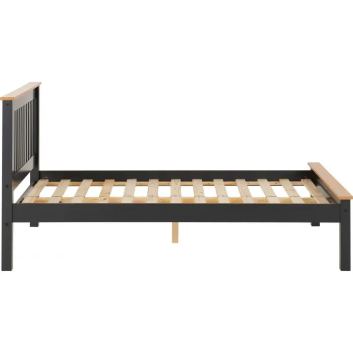 Monaco 5FT Low End Bed - Grey/Oak Effect | Murphy Furniture