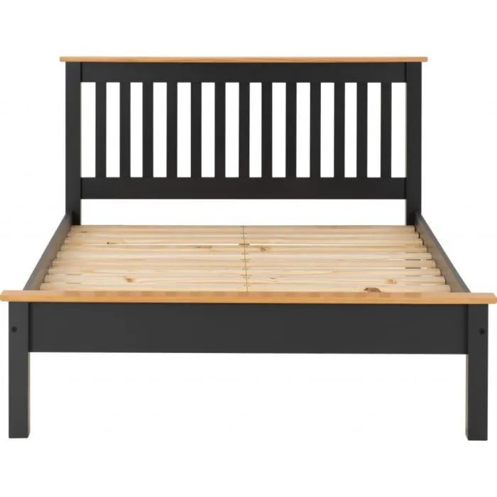 Monaco 5FT Low End Bed - Grey/Oak Effect | Murphy Furniture