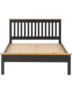 Monaco 4FT6 Low End Bed - Grey/Oak Effect | Murphy Furniture 2