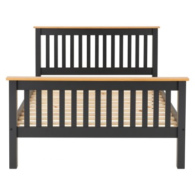Monaco 5FT High End Bed - Grey/Oak Effect | Murphy Furniture