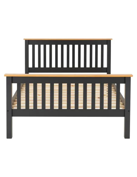 Monaco 5FT High End Bed - Grey/Oak Effect | Murphy Furniture