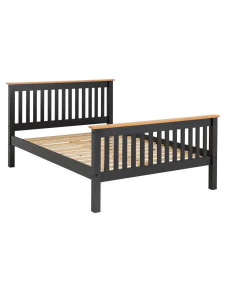 Monaco 5FT High End Bed - Grey/Oak Effect | Murphy Furniture
